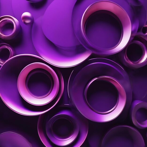 3d illustration of a abstract purple background with scintillating circles and gloss illustration be