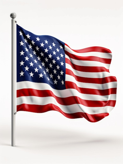 3d illustration of the American flag