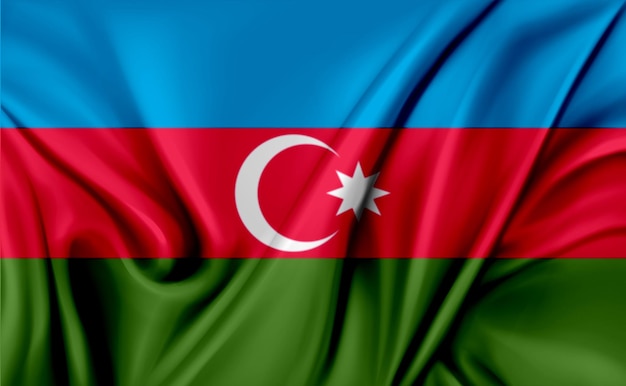 3d illustration of the Azerbaijan flag waving texture