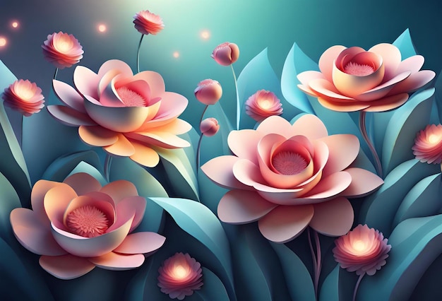 3d illustration of beautiful flower