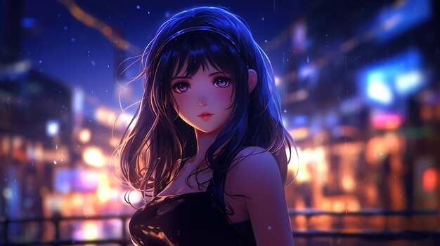 Premium AI Image  A stunning 4K wallpaper set in a whimsical anime  dreamscape generated by ai