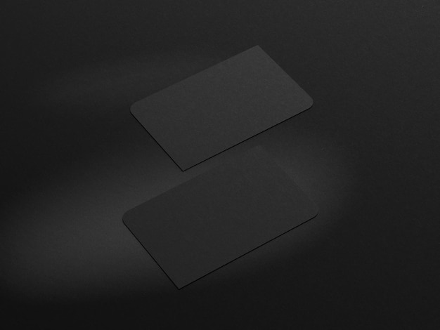 3D illustration Black business card on black background