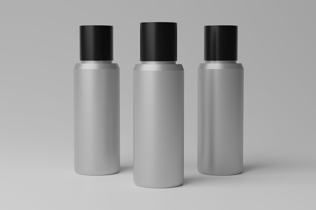 Photo 3d illustration blank bottle