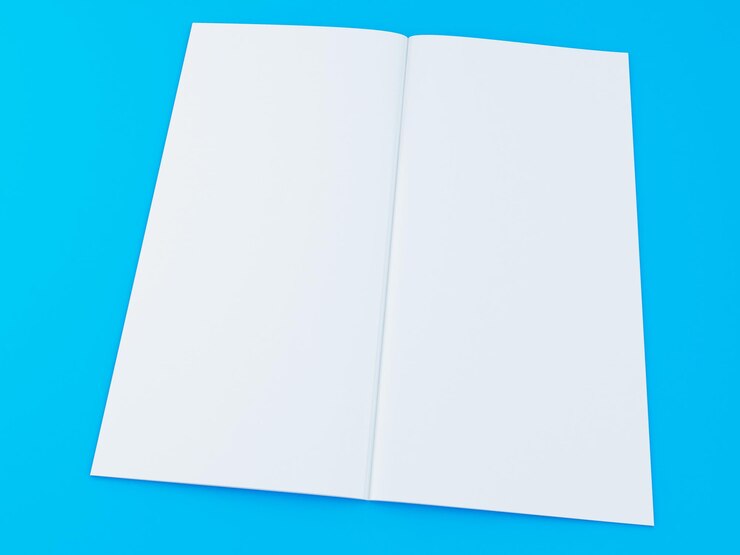 Premium Photo 3D Illustration of Blank Brochure Template on color Premium Photo 3D Illustration of Blank Brochure Template on color