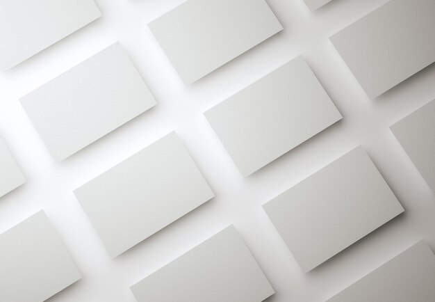 3d иллюстрация Пустая белая визитная карточка шаблон дизайна на изолированном фоне визитка для делового и личного использования