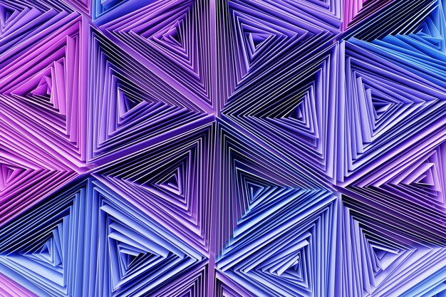 3d illustration of a blue and purple stripes Abstract glowing crossing lines pattern