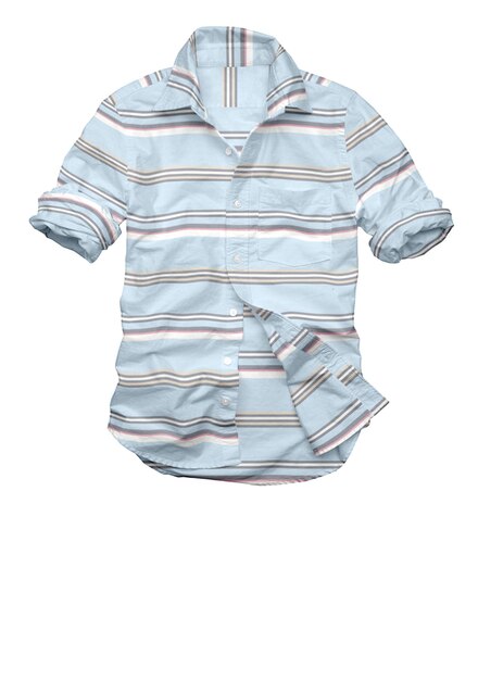 3D illustration boy causal stripe shirt with cotton material soft finishing