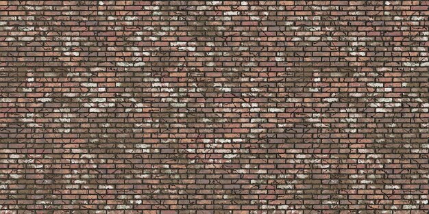 3d illustration of bricks wall texture in interior and architecture background