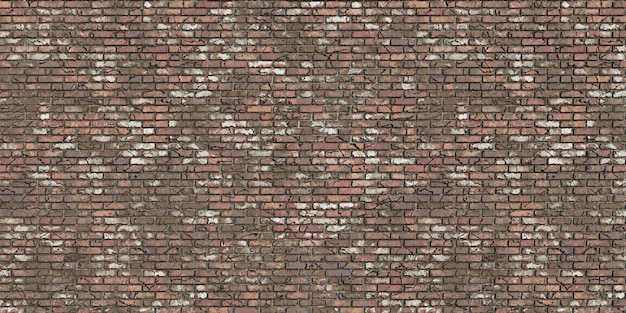 인테리어 및 건축 배경에서 벽돌 벽 텍스처의 3d 그림