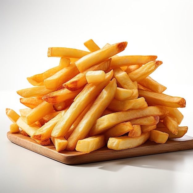 3d illustration a bucket of fries isolated in white background