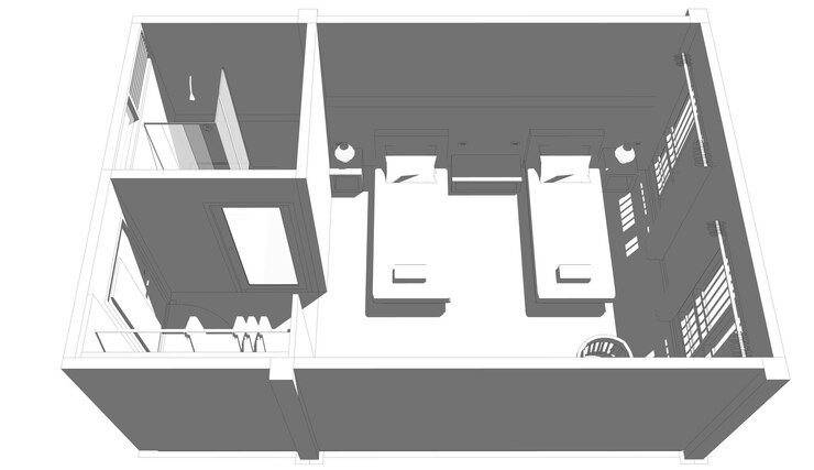 Фотография 3d-иллюстрация строительного проекта
