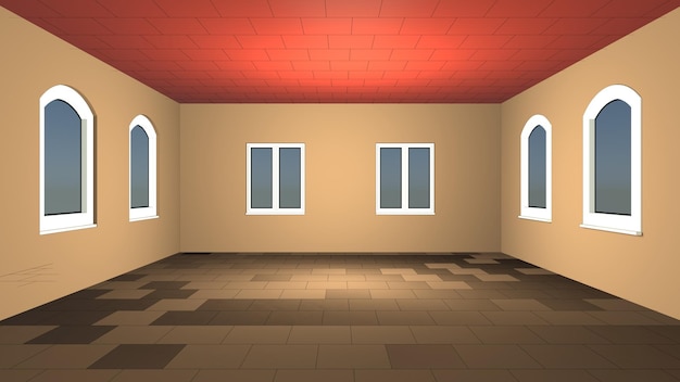 3d illustration of building project