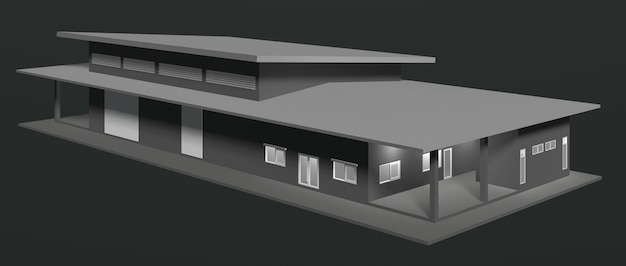建築プロジェクトの3Dイラスト