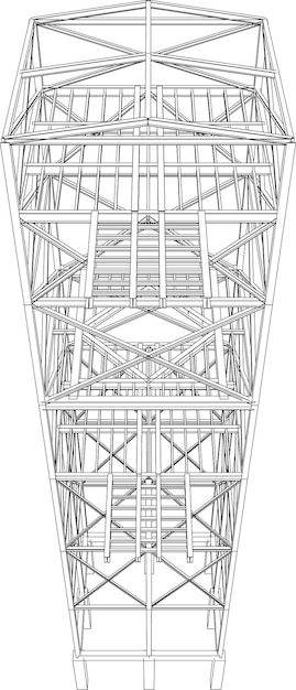 建物構造の 3 D イラストレーション