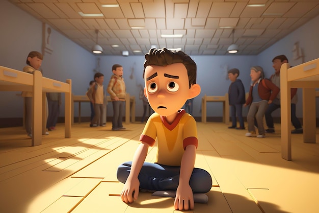 3d illustration of bullying