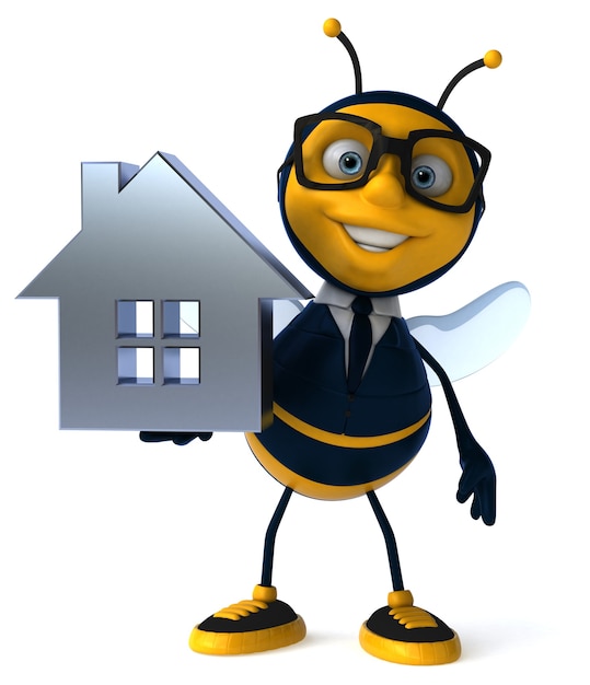 3D Illustration of a business bee