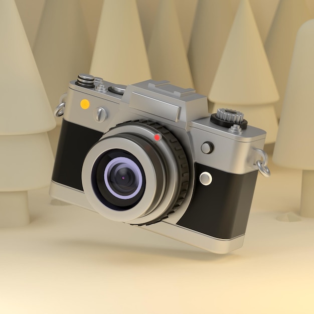 3D иллюстрация Векторный дизайн камеры