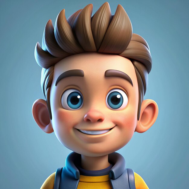 Photo 3d illustration of cartoon character avatar or profile