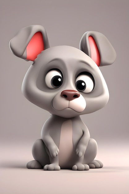 3d Illustration Cartoon Happy Funny Angry Animal Generated Ai