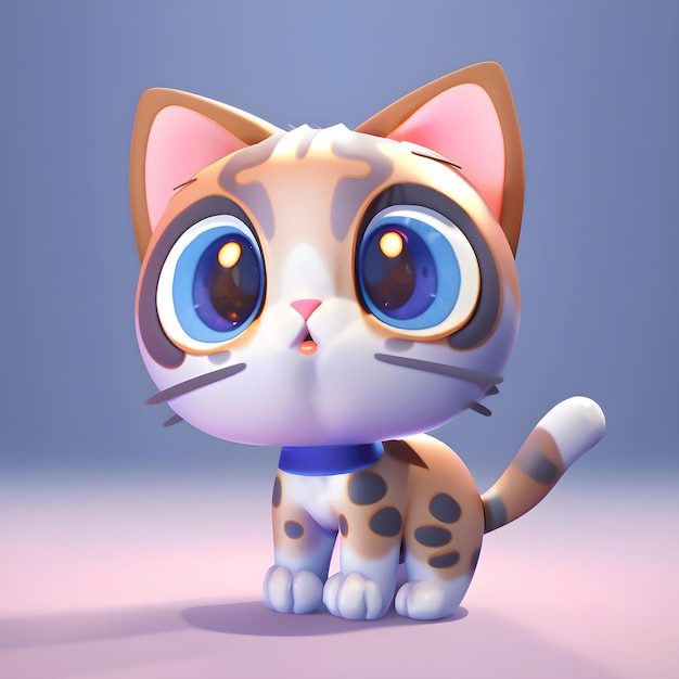 3Dイラストキャラクター キャット 3Dカートゥーン