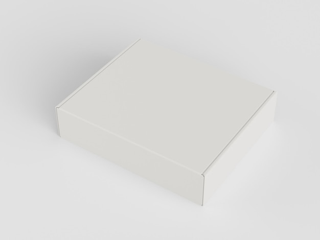 3d illustration closed mailing box on white background