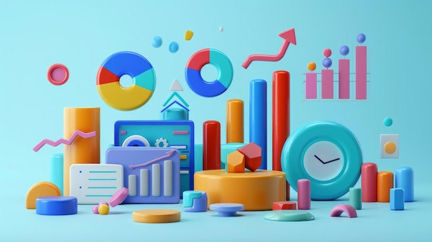 3D イラスト 画像 図表 画像 データ ビジュアライゼーション