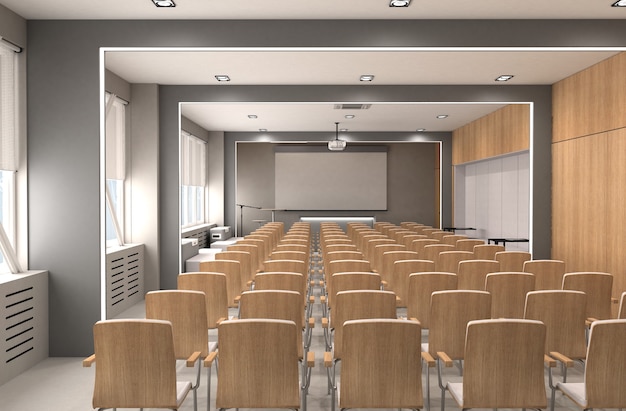 3D illustration of conference room