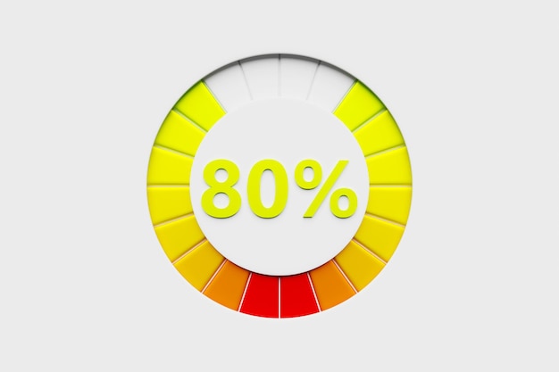 3d illustration control panel icon High risk concept on spedometer Credit rating scale