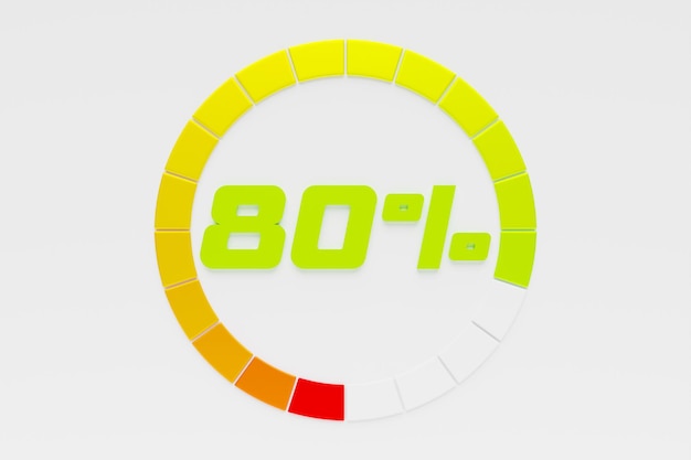 3d illustration control panel icon with indicator Normal risk concept on speedometer Credit rating scale