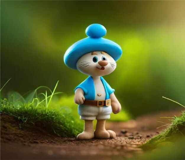 3d illustration of a cute cartoon