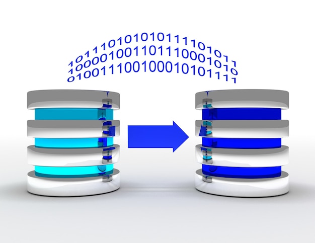 3d illustration. Database backup concept