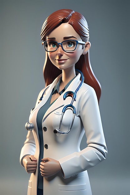 3d illustration doctor character