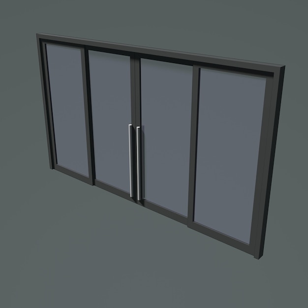 Photo 3d illustration of door model