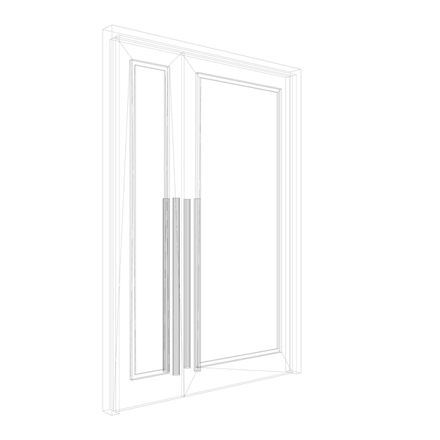 3D illustration of door model