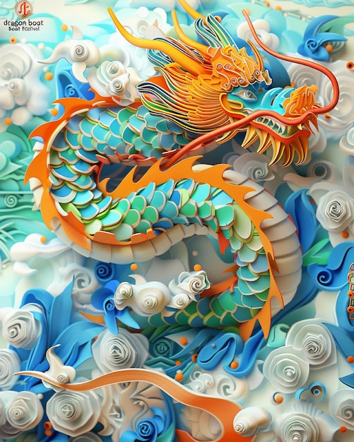 3d illustration dragon boat festival