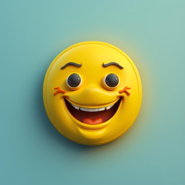 3d illustration of emoji icon smile