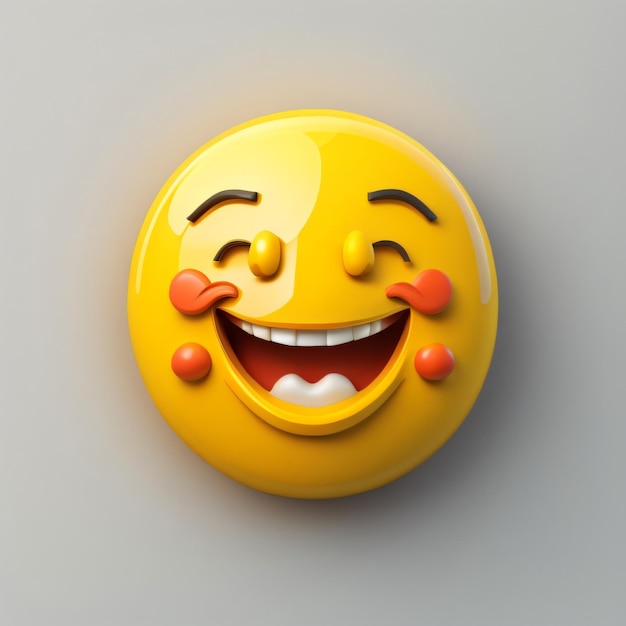 3d illustration of emoji icon smile