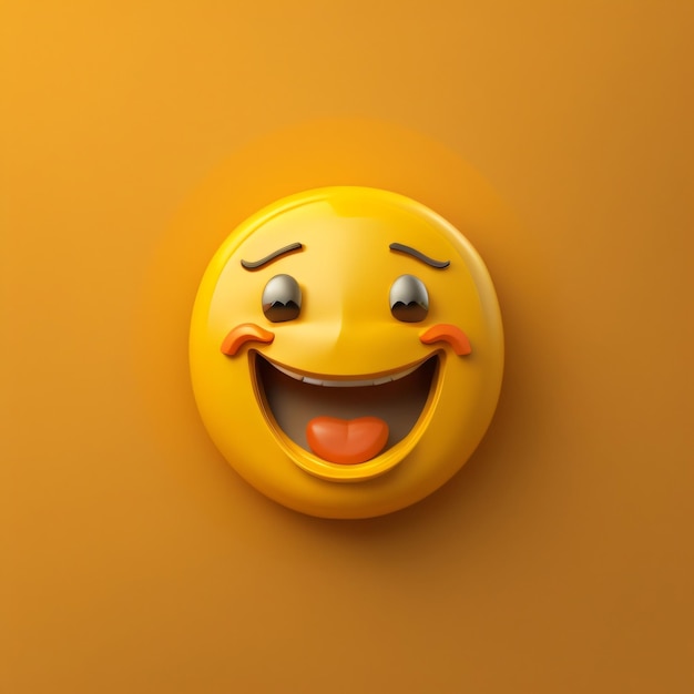 3d illustration of emoji icon smile