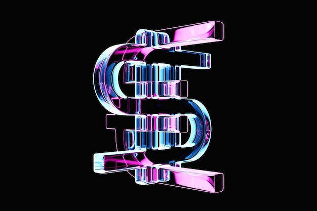 3d illustration of euro and dollar money icons on black isolated background Currency exchange symbol rising prices Convert dollar to euro and back