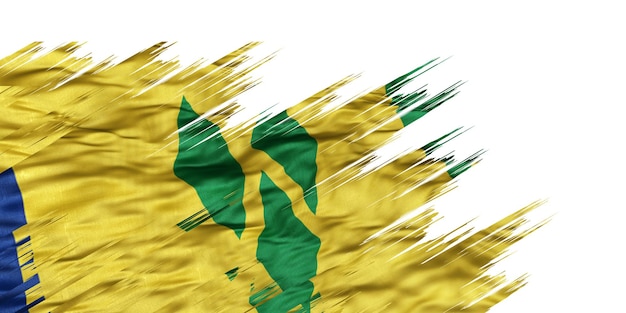 3D иллюстрации флаг брызги гранж эффект Северной Америки для Сент-Винсента и Гренадин
