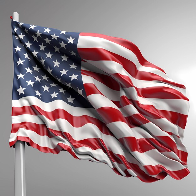 3d illustration flag united state