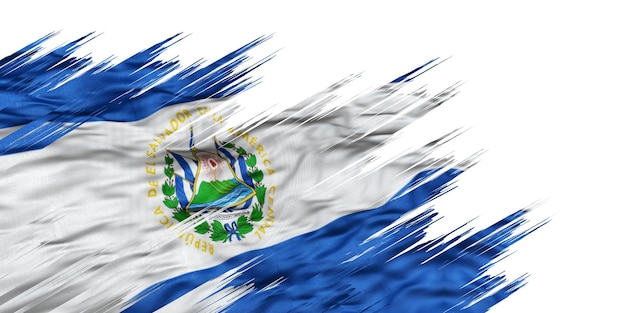 Флаг 3D иллюстрации с эффектом брызги гранж Северной Америки для Сальвадора