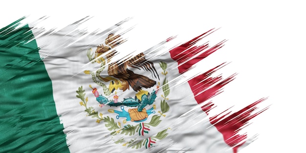 メキシコのための北アメリカのスプラッタグランジ効果を持つ3Dイラストフラグ