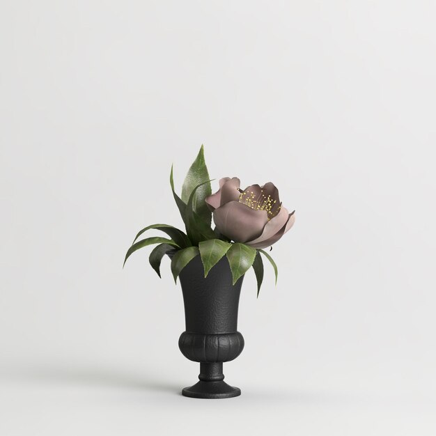 白い背景で隔離の花瓶の 3 d イラストレーション