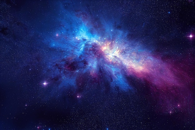 Photo 3d illustration of galaxy with stars and space dust in the universe