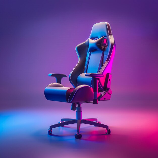 Photo 3d illustration of a gaming chair