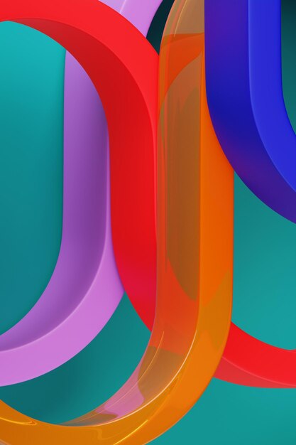 3d illustration of geometric colorful wave surface Pattern of simple geometric shapes