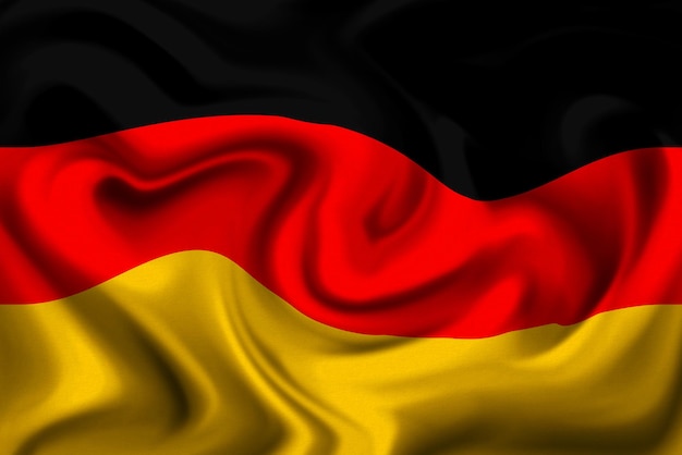 3d illustration German flag of germany