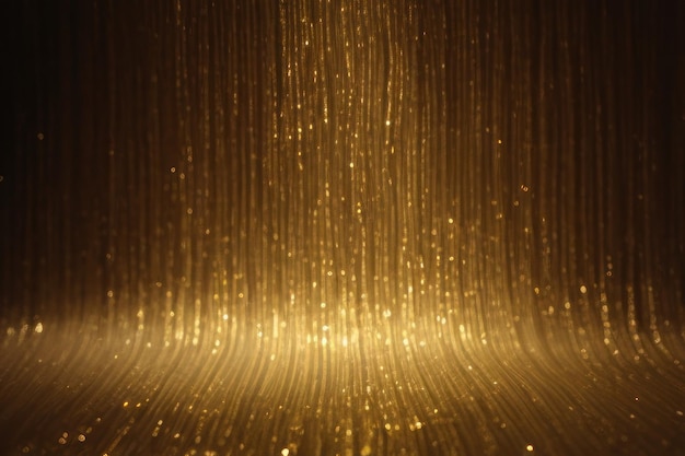 3d illustration of gold speed light on dark background golden sparkles shiny backdrop