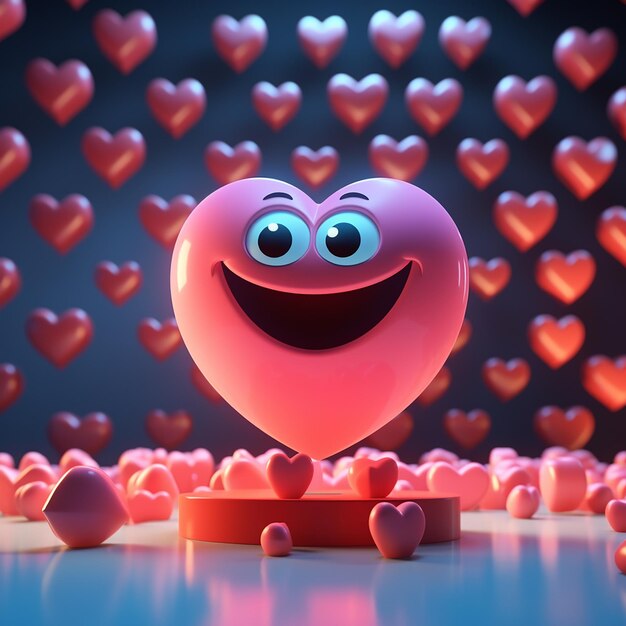 Photo 3d illustration of heart emoji